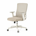 Ergonomischer Bürostuhl mit Netzrücken und Verstellbarer Höhe, Beige