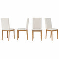 Esszimmerstühle 4er-Set Eiche Polyester Beige