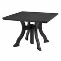 Quadratischer Aluminium Gartentisch Schwarz 100x100cm