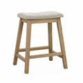 Barhocker mit Eichenholz und Polyesterbezug 65cm Beige