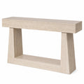 Konsolentisch aus Travertin Rechteckig Beige 120x35x75 cm