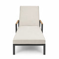 Gartenliege Aluminiumrahmen Beige Polyesterpolster
