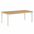 Rechteckiger Tisch mit Buchenholzplatte und Stahlgestell 200x100x75 cm