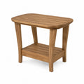 Gartentisch Teakholz Oval 90x60x50cm