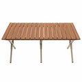 Rechteckiger Tisch aus Akazienholz und Metall 120x60x75cm
