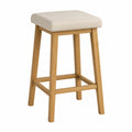 Barhocker mit Leinenpolster und Eichenrahmen 75cm