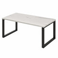 Rechteckiger Tisch mit Keramikplatte und Metallrahmen 150x85x74 cm