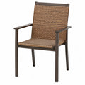 Gartenstuhl Metall Polyethylen-Rattan Braun