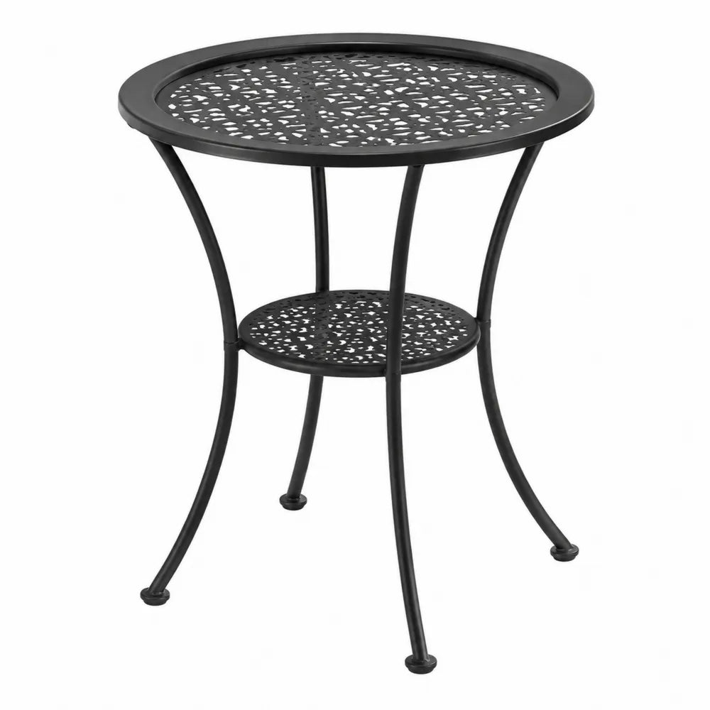 Runder Schmiedeeisen-Tisch Schwarz 60cm