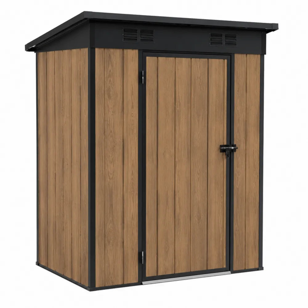 Gartenschuppen Metall Holzoptik 213x130x173 cm