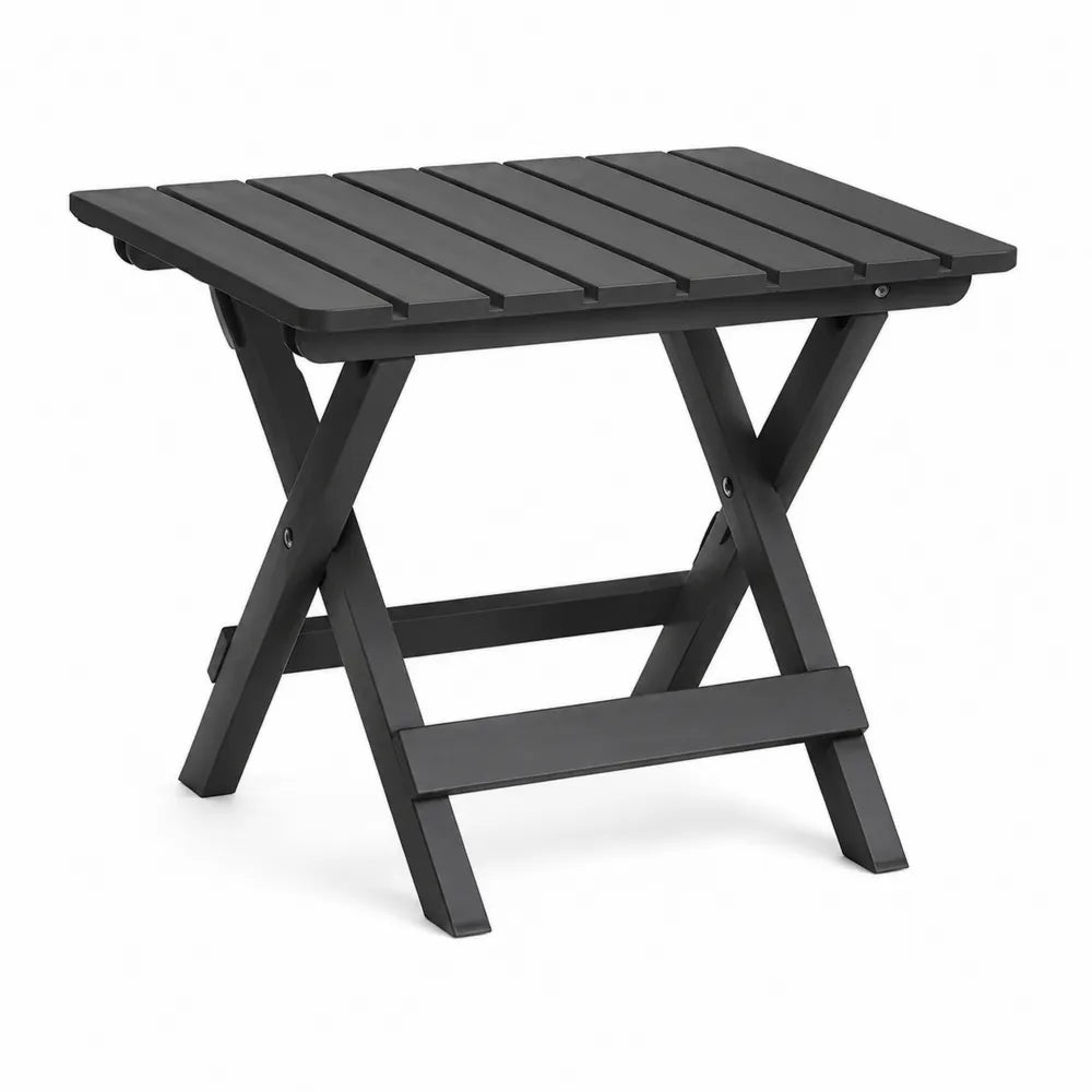 Klappbarer Metalltisch Schwarz 50x50x45 cm