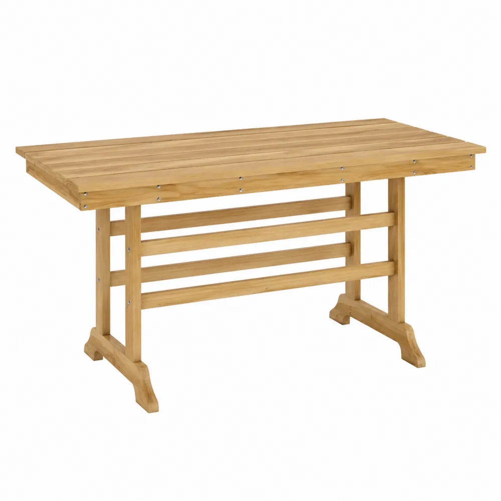 Gartentisch rechteckig aus Akazienholz 150x75x74 cm