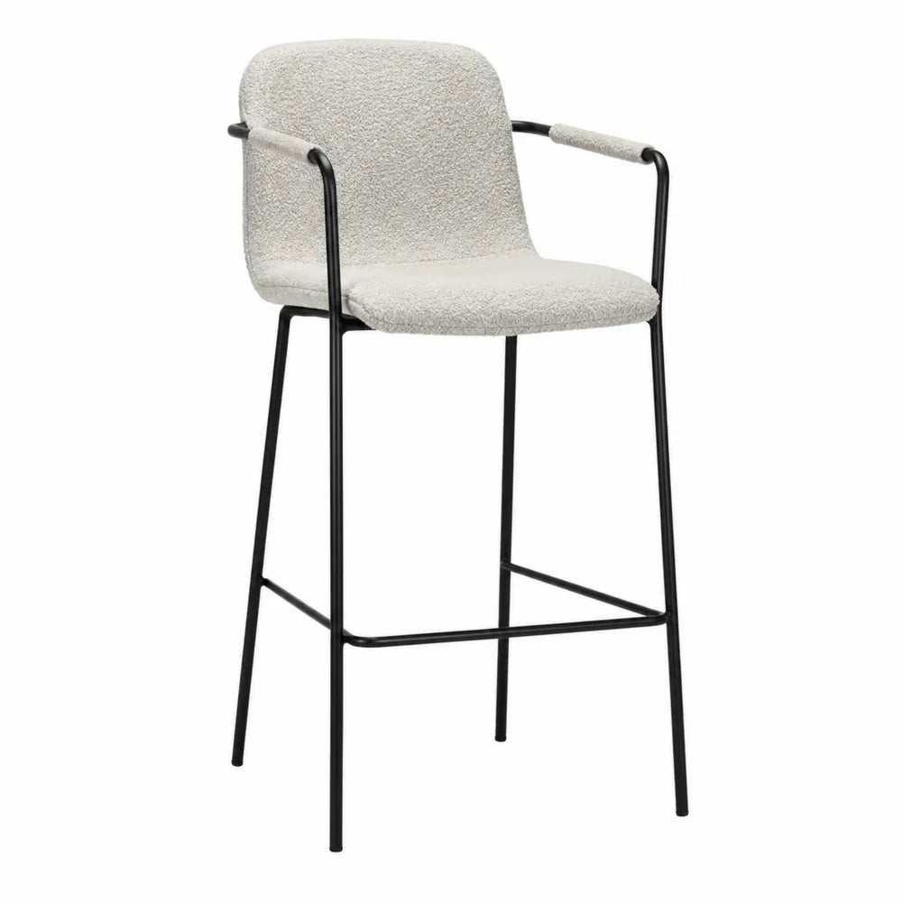 Barhocker mit Armlehnen, Stoff, Metall, Gesamthöhe 110 cm