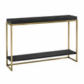 Konsolentisch Eichenholz Metall Schwarz Gold 120cm