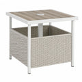 Gartentisch aus Aluminium und Polyethylengeflecht 45cm