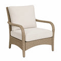 Polyethylen Rattan Gartensessel mit Kissen Beige